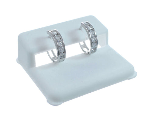 Cubic Zirconia Genuine Sterling Silver Earrings JX128575