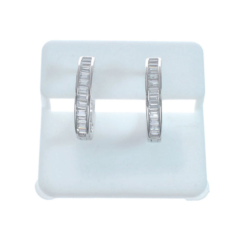 Cubic Zirconia Genuine Sterling Silver Earrings JX128569