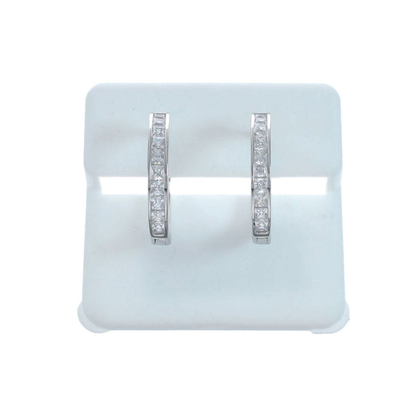 Cubic Zirconia Genuine Sterling Silver Earrings JX128586