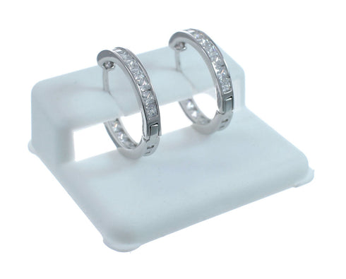 Cubic Zirconia Genuine Sterling Silver Earrings JX128586