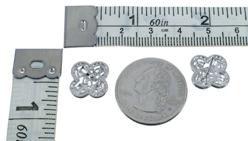 Cubic Zirconia Genuine Sterling Silver Post Earrings JX128567