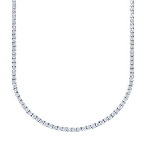 Sterling Silver Cubic Zirconia Necklace JX128554