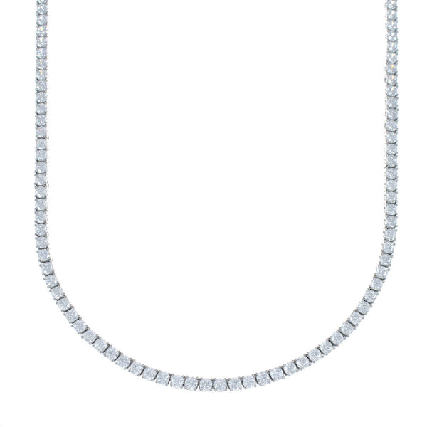 Sterling Silver Cubic Zirconia Necklace JX128554