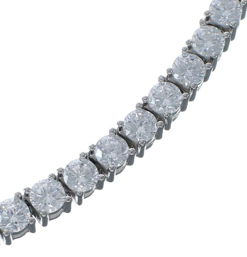 Sterling Silver Cubic Zirconia Necklace JX128554
