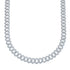 Sterling Silver Cubic Zirconia Chain Necklace JX128546
