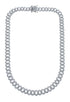 Sterling Silver Cubic Zirconia Chain Necklace JX128546