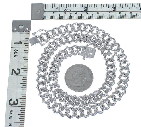 Sterling Silver Cubic Zirconia Chain Necklace JX128546