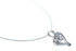 Cubic Zirconia Heart Pendant Silver 16" Italian Necklace JX128559