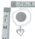 Cubic Zirconia Heart Pendant Silver 16" Italian Necklace JX128559