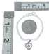 Cubic Zirconia Heart Pendant Silver Italian Necklace JX128565