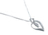 Cubic Zirconia Heart Pendant Silver 16" Italian Necklace JX128563