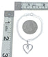 Cubic Zirconia Heart Pendant Silver 16" Italian Necklace JX128563