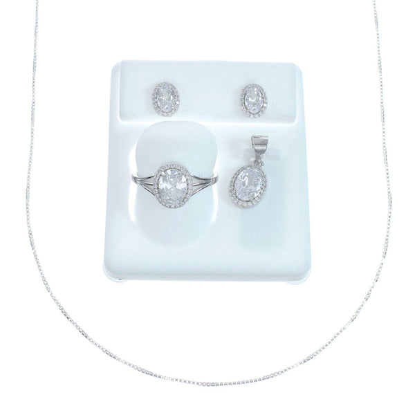 Cubic Zirconia Sterling Silver Southwestern Set JX128593