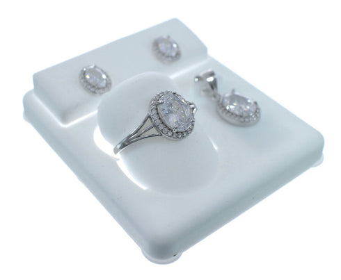 Cubic Zirconia Sterling Silver Southwestern Set JX128593