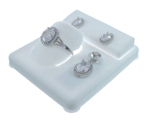 Cubic Zirconia Sterling Silver Southwestern Set JX128593