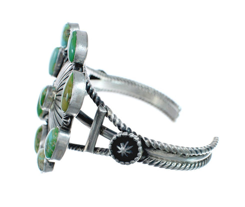 Navajo Turquoise Multistone Sterling Silver Cuff Bracelet JX128698