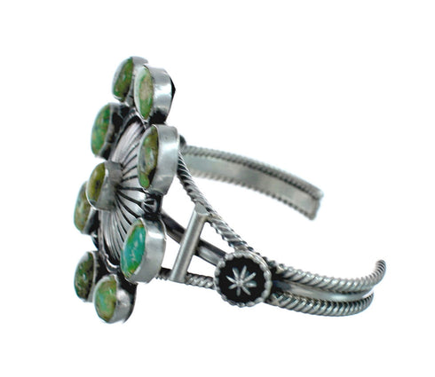Navajo Turquoise Multistone Sterling Silver Cuff Bracelet JX128700