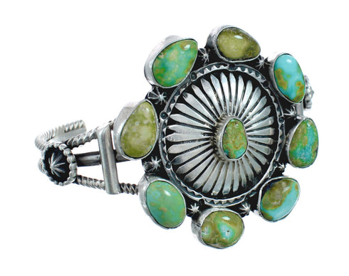 Navajo Turquoise Multistone Sterling Silver Cuff Bracelet JX128701