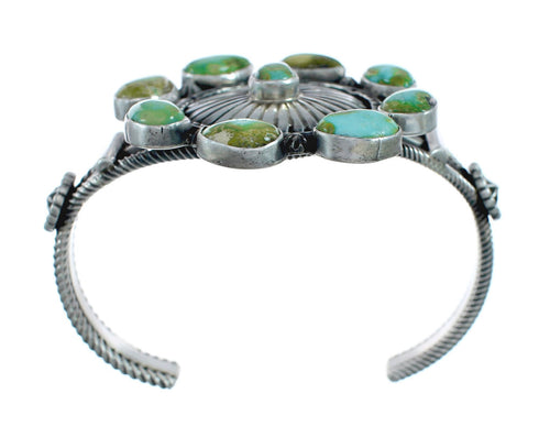 Navajo Turquoise Multistone Sterling Silver Cuff Bracelet JX128701