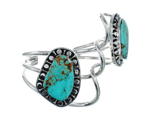 Native American Sterling Silver Turquoise Cuff Bracelet JX128687
