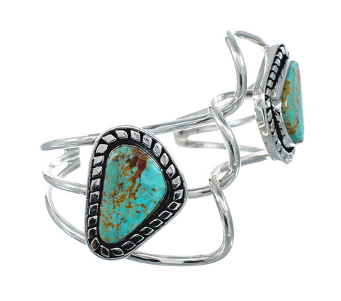 Native American Sterling Silver Turquoise Cuff Bracelet JX128690