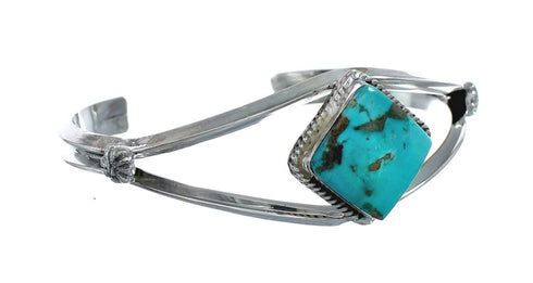 Native American Sterling Silver Navajo Turquoise Cuff Bracelet JX128599