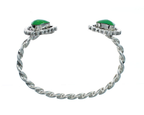 Native American Sterling Silver Turquoise Cuff Bracelet JX128613