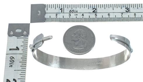 Navajo Turquoise Multistone Sterling Silver Leaf Cuff Bracelet JX128691