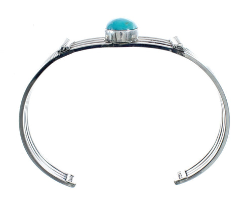 Native American Sterling Silver Navajo Turquoise Cuff Bracelet JX128647