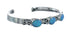 Blue Opal Sterling Silver Native American Cuff Bracelet JX128797