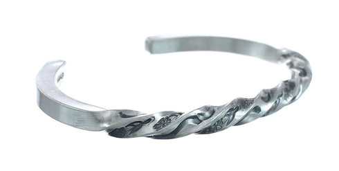 Navajo Genuine Sterling Silver Cuff Bracelet JX128783