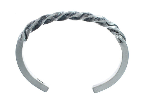Navajo Genuine Sterling Silver Cuff Bracelet JX128783