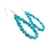 Navajo Turquoise Bead Sterling Silver Hook Dangle Earrings AX129162