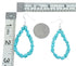 Navajo Turquoise Bead Sterling Silver Hook Dangle Earrings AX129162