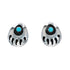 Genuine Sterling Silver Turquiose Bear Paw Navajo Indian Post Earrings SX10079