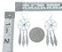 Navajo Sterling Silver Turquoise Dream Catcher Feather Hook Dangle Earrings AX129127