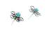 Sterling Silver Turquoise Navajo Flower Post Stud Earrings AX129129