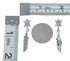 Native American Navajo Multicolor Sterling Silver Feather Post Dangle Earrings AX129146