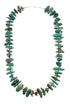 Native American Genuine Sterling Silver Turquoise Bead Necklace AX129229