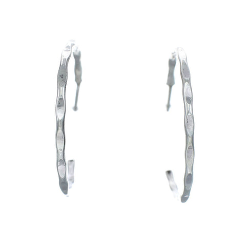 Native American Sterling Silver Post Hoop Earrings JX128922