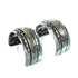 Genuine Sterling Silver And 14KG Navajo Post Hoop Earrings JX128931