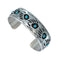 Native American Sterling Silver Turquoise Bear Paw Cuff Bracelet JX128854
