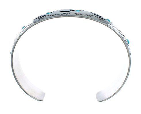 Native American Sterling Silver Turquoise Bear Paw Cuff Bracelet JX128854