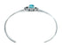 Native American Genuine Sterling Silver Turquoise Stone Cuff Bracelet JX128809