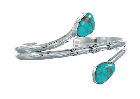 Native American Sterling Silver Turquoise Cuff Bracelet JX128848