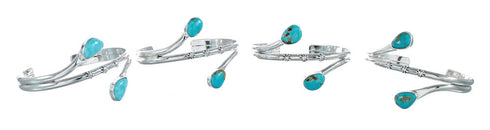 Native American Sterling Silver Turquoise Cuff Bracelet JX128848