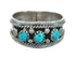 Sterling Silver Turquoise Navajo Ring Size 8-1/2 JX130563