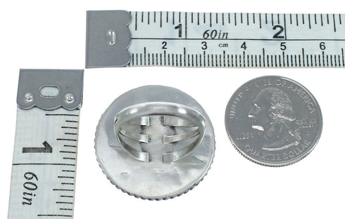 Authentic Sterling Silver Native American Ring Size 8-1/2 JX129014