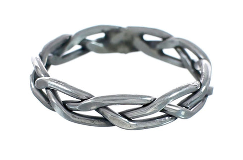 Navajo Authentic Sterling Silver Band Ring Size 10 JX129535