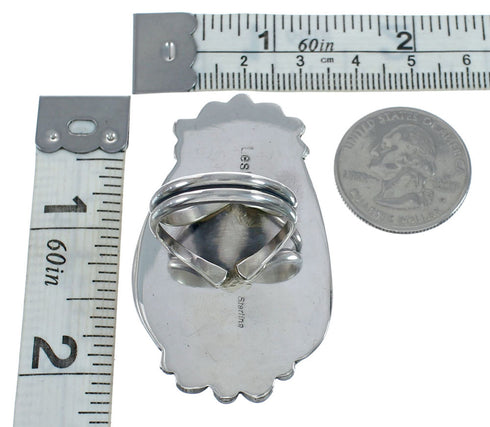 Genuine Sterling Silver Navajo Turquoise Ring Size 10 JX128982